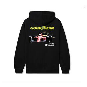 ASSC Anti Social Social Club Formula 1 good year black hoodie medium - NEW